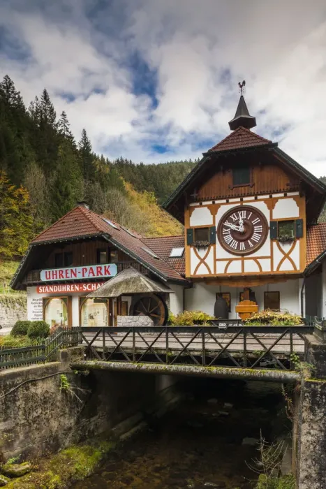 Framed Print : Germany, Baden-Wurttemburg, Black Forest, Triberg, Eble Uhren Park with world s Framed Print : Germany, Baden-Wurttemburg, Black Forest, Triberg, Eble Uhren Park with world s