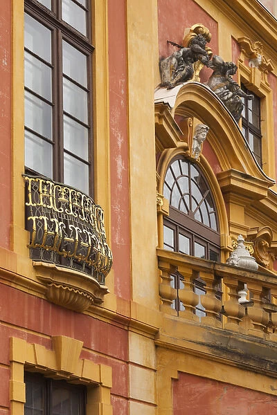Germany, Baden-Wurttemburg, Ludwigsburg, Schloss Favorite Palace, detail