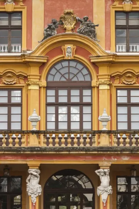 Framed Print : Germany, Baden-Wurttemburg, Ludwigsburg, Schloss Favorite Palace, detail Framed Print : Germany, Baden-Wurttemburg, Ludwigsburg, Schloss Favorite Palace, detail
