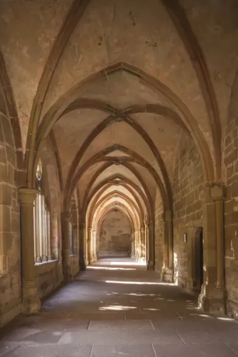 Framed Print : Germany, Baden-Wurttemburg, Maulbronn, Kloster Maulbronn Abbey, cloister