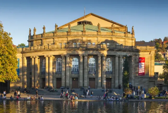 Framed Print : Germany, Baden-Wurttemburg, Stuttgart, Staatstheater, sunset Framed Print : Germany, Baden-Wurttemburg, Stuttgart, Staatstheater, sunset
