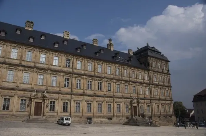 Framed Print : Germany, Bamberg. Baroque four-winged New Residence (c. 1692-1703), former bishops palace
