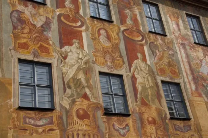 Framed Print : Germany, Bamberg. Historic 14th century Old Town Hall, exterior fresco detail Framed Print : Germany, Bamberg. Historic 14th century Old Town Hall, exterior fresco detail