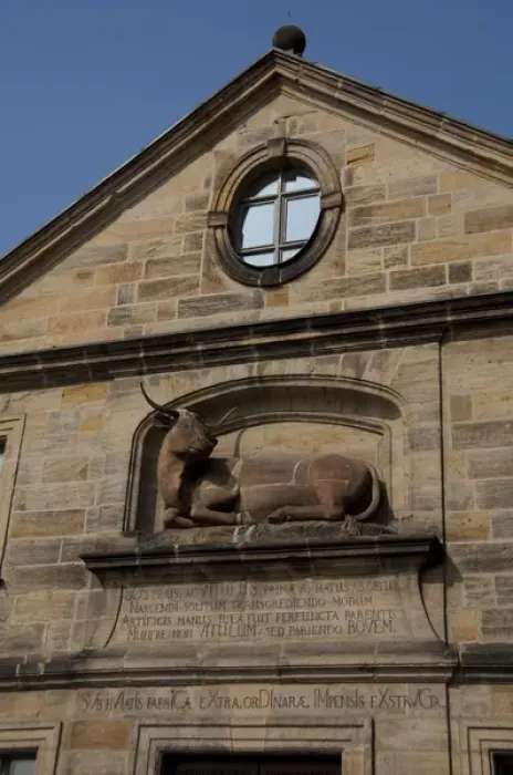 Framed Print : Germany, Bamberg. Historic old livestock building & slaughterhouse Framed Print : Germany, Bamberg. Historic old livestock building & slaughterhouse
