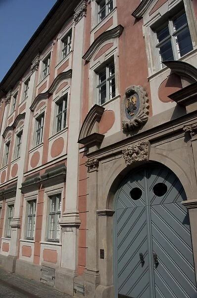 Germany, Bamberg. Traditional architecture in historic Jewish neighborhood