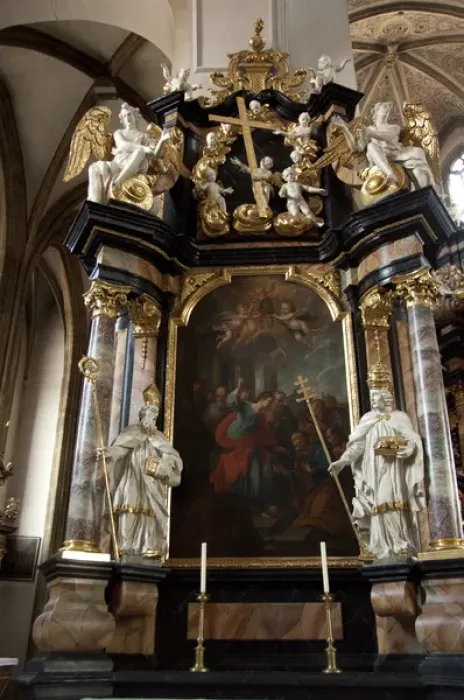 Framed Print : Germany, Bamberg. Upper Parish church (aka Obere Pfarre) Only purely Gothic church in Bamberg, c Framed Print : Germany, Bamberg. Upper Parish church (aka Obere Pfarre) Only purely Gothic church in Bamberg, c