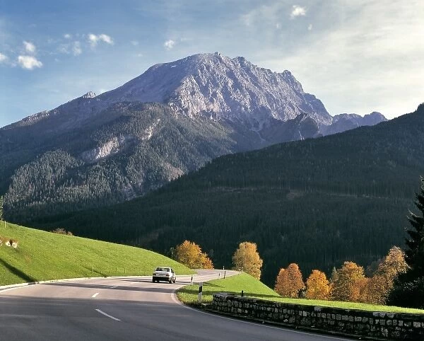 Germany, Bavaria, Berchtesgaden. Travelers enjoy spectacular scenery while traveling