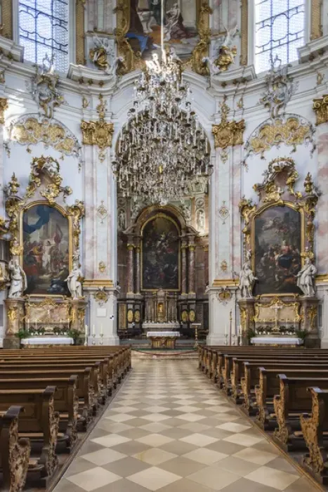Framed Print : Germany, Bavaria, Ettal, Kloster Ettal monastery, interior