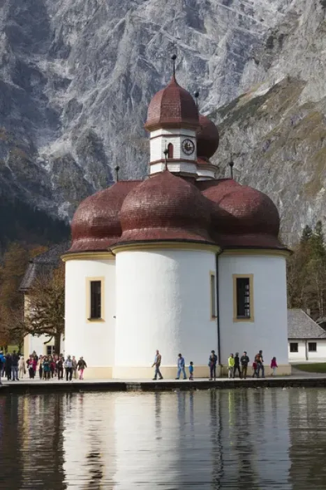 Framed Print : Germany, Bavaria, Konigsee, St. Bartholoma, St. Bartholoma chapel, fall Framed Print : Germany, Bavaria, Konigsee, St. Bartholoma, St. Bartholoma chapel, fall