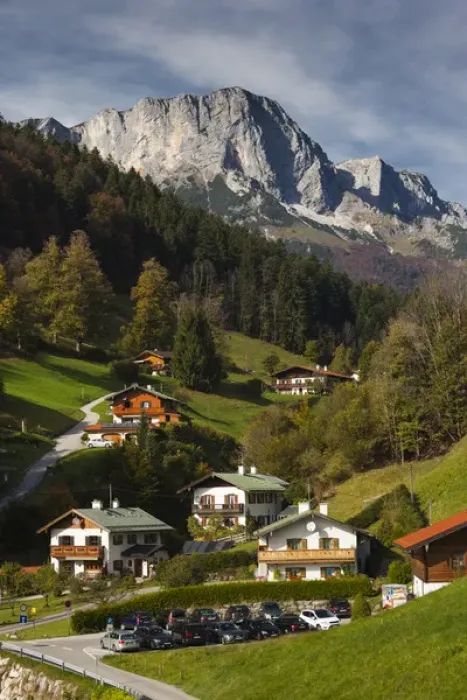 Framed Print : Germany, Bavaria, Maria Gern, Maria Gern village, elevated view, fall Framed Print : Germany, Bavaria, Maria Gern, Maria Gern village, elevated view, fall