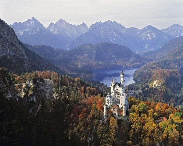 Germany, Bavaria, Neuschwanstein Castle. King Ludwig IIs Neuschwanstein Castle