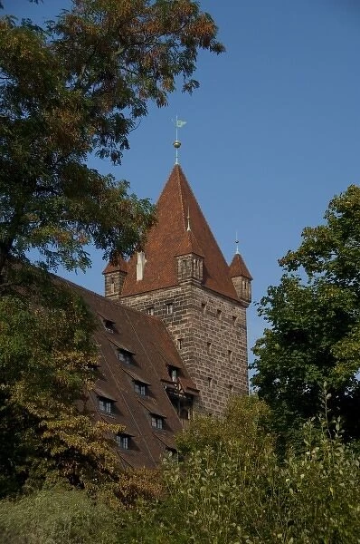 Germany, Bavaria, Nuremberg. Historic 11th century Imperial Castle (aka Kaiserburg)