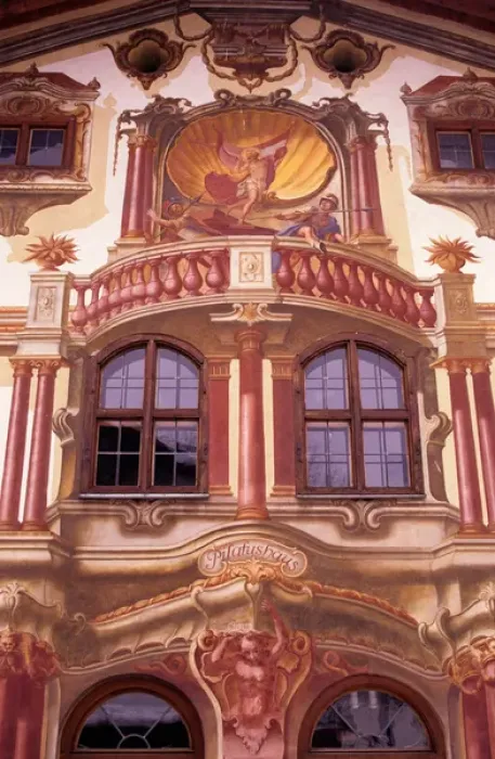 Framed Print : Germany, Bavaria, Oberammergau. Pilatus House Framed Print : Germany, Bavaria, Oberammergau. Pilatus House
