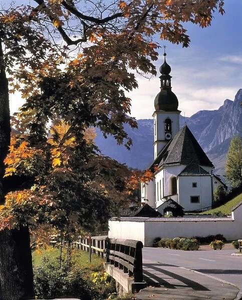 Germany, Bavaria, Ramsau. The quaint church known as Kunterwegkirche in Ramsau, Bavaria