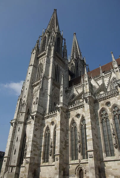 Germany, Bavaria, Regensburg. Bavarian Gothic St. Peters Cathedral (13th - 16th century)