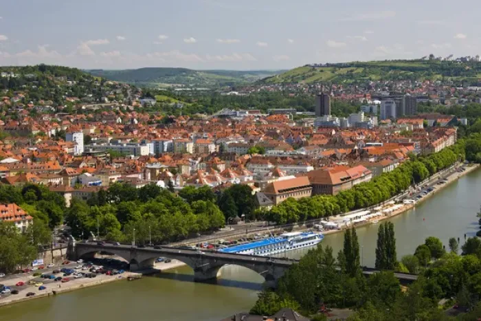 Framed Print : GERMANY, Bavaria, Wurzburg. View from Festung Marienberg fortress Framed Print : GERMANY, Bavaria, Wurzburg. View from Festung Marienberg fortress