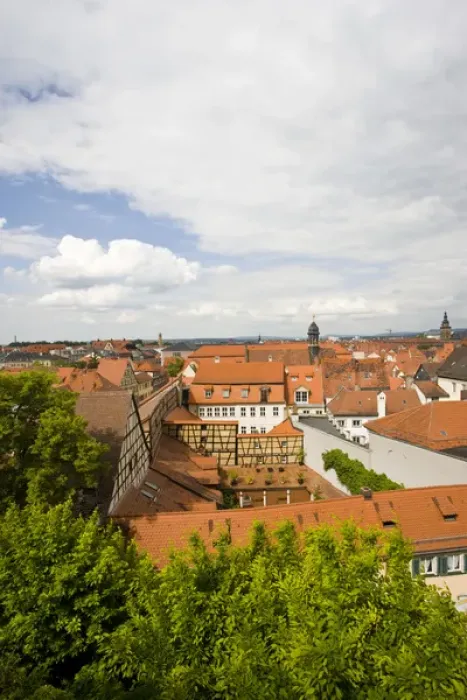 Framed Print : GERMANY, Bayern-Bavaria, Bamberg. View from Residenz gardens