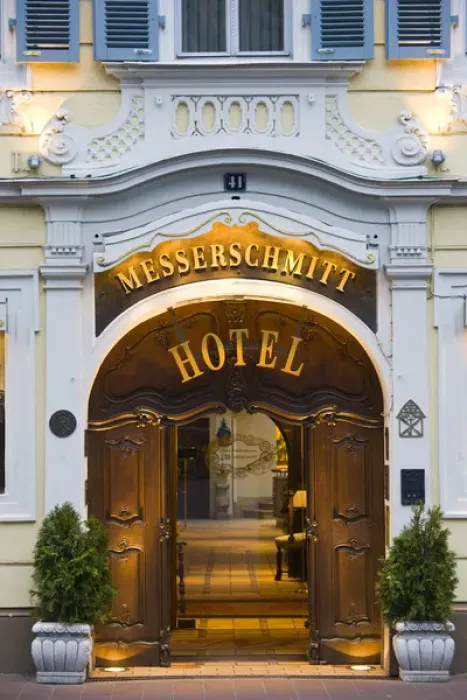 Framed Print : GERMANY, Bayern-Bavaria, Bamberg. Messerschmitt Hotel, former home of aircraft designer Framed Print : GERMANY, Bayern-Bavaria, Bamberg. Messerschmitt Hotel, former home of aircraft designer