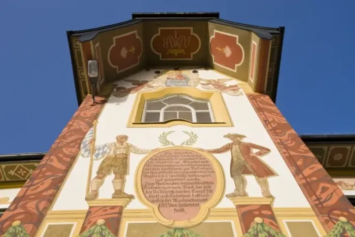 Framed Print : Germany, Bayern-Bavaria, Lenggries. Painted building Framed Print : Germany, Bayern-Bavaria, Lenggries. Painted building
