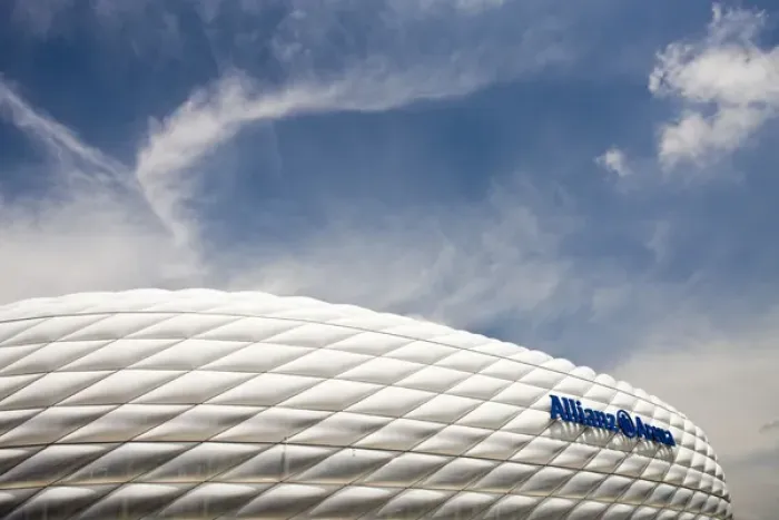 Framed Print : GERMANY, Bayern-Bavaria, Munich. Allianz Arena Football Stadium