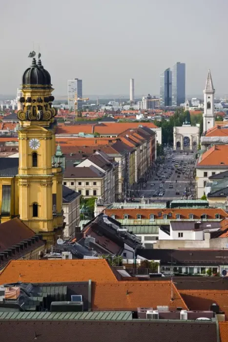 Framed Print : GERMANY, Bayern-Bavaria, Munich. Ludwigstrasse towards Schwabing