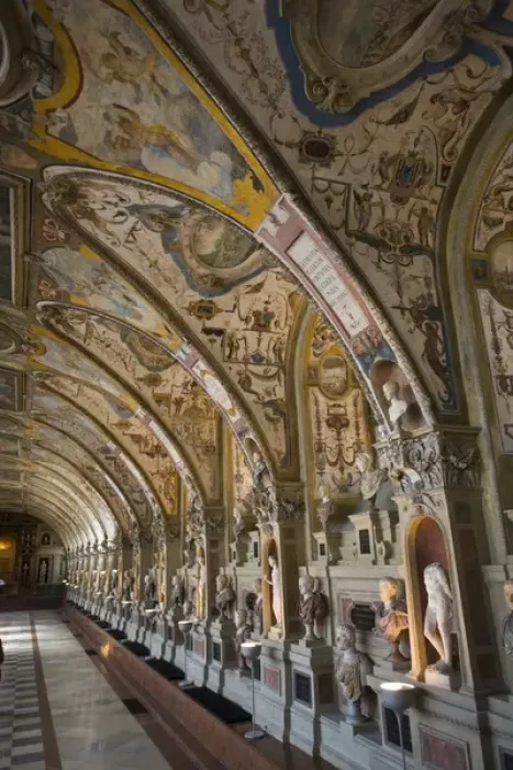 Framed Print : GERMANY, Bayern-Bavaria, Munich. Residenzmuseum, vaulted ceiling of the Antiquarium