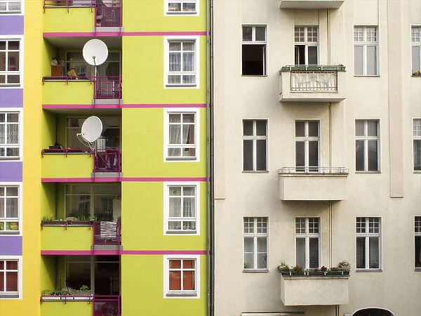 Germany, Berlin: buildings and wall colors