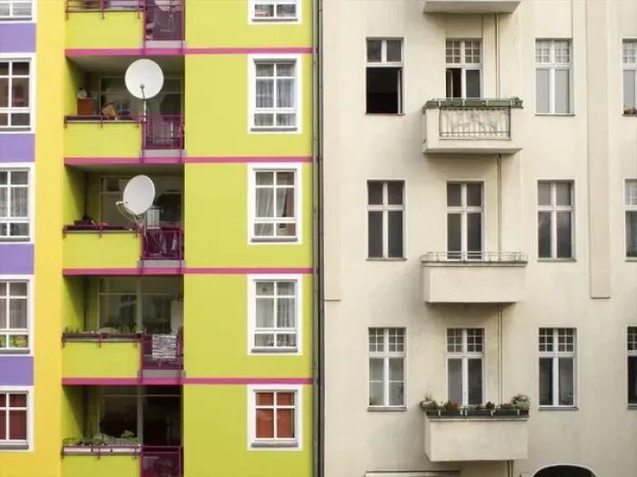 Framed Print : Germany, Berlin: buildings and wall colors Framed Print : Germany, Berlin: buildings and wall colors
