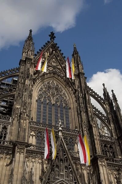 Germany, Cologne. Exterior, 13th Century Gothic Cologne Cathedral, the largest in northern Europe