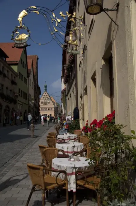 Framed Print : Germany, Franconia, Rothenburg. Typical street scene of historic downtown Rothenburg Framed Print : Germany, Franconia, Rothenburg. Typical street scene of historic downtown Rothenburg