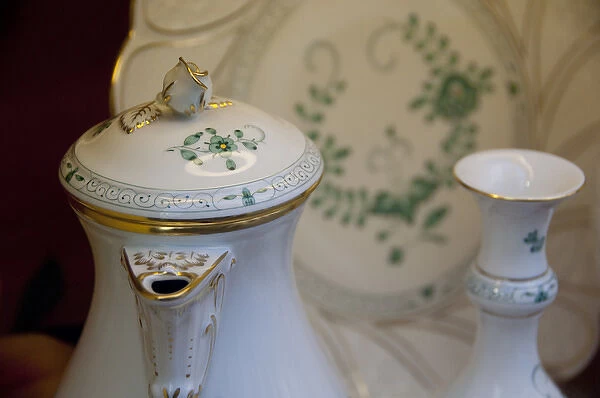 Germany, Franconia, Rothenburg. Typical Meissen porcelain