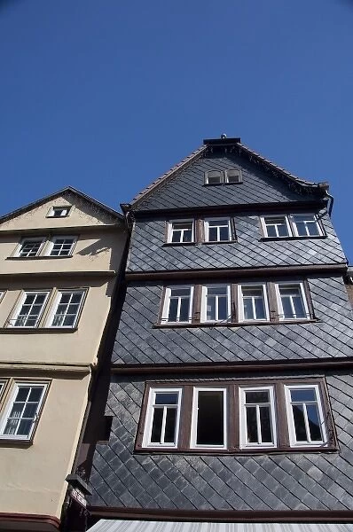 Germany, Franconia, Wertheim. Historic slate covered house