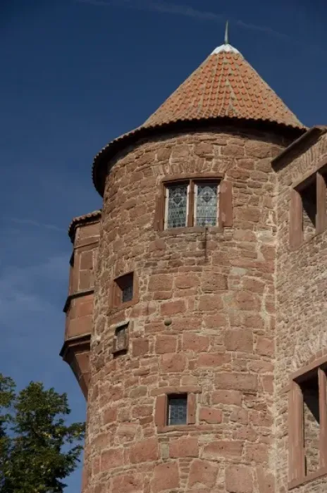 Framed Print : Germany, Franconia, Wertheim. Local redstone ruins of the 12th century Hohenburg Castle tower Framed Print : Germany, Franconia, Wertheim. Local redstone ruins of the 12th century Hohenburg Castle tower
