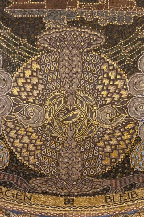 Framed Print : Germany, Hesse, Darmstadt, Mathildenhohe Kunstlerkolonie Park, Jugendstil building detail