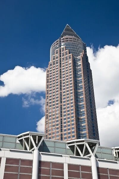Germany, Hessen, Frankfurt am Main. Frankfurt Messe Area, Messeturm tower