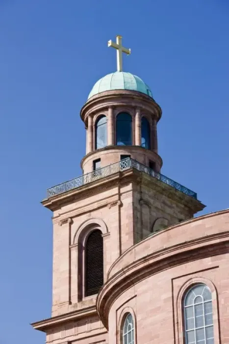 Framed Print : Germany, Hessen, Frankfurt am Main. Old Town, detail of Paulskirche church Framed Print : Germany, Hessen, Frankfurt am Main. Old Town, detail of Paulskirche church