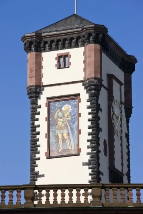 Framed Print : Germany, Hessen, Frankfurt am Main. Tower of the Romer, Frankfurt Town Hall Framed Print : Germany, Hessen, Frankfurt am Main. Tower of the Romer, Frankfurt Town Hall