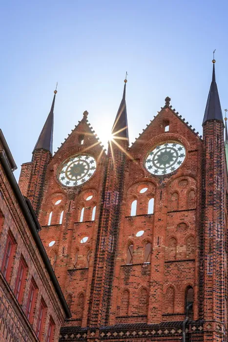 Framed Print : Germany, Mecklenburg-Vorpommern, Stralsund. Rathaus (city hall) detail, UNESCO World Heritage Site Framed Print : Germany, Mecklenburg-Vorpommern, Stralsund. Rathaus (city hall) detail, UNESCO World Heritage Site