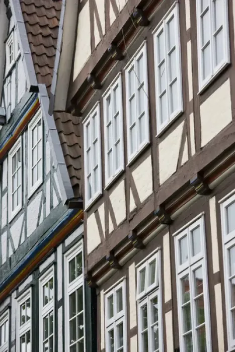 Framed Print : GERMANY, Niedersachsen, Celle. Old Timbered houses