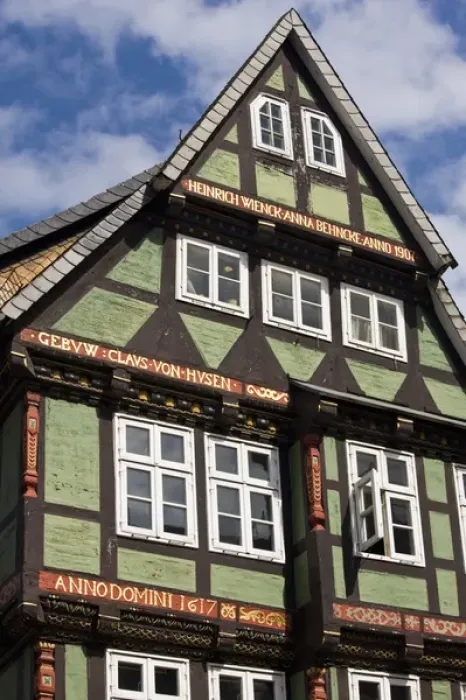 Framed Print : GERMANY, Niedersachsen, Celle. Old Timbered houses