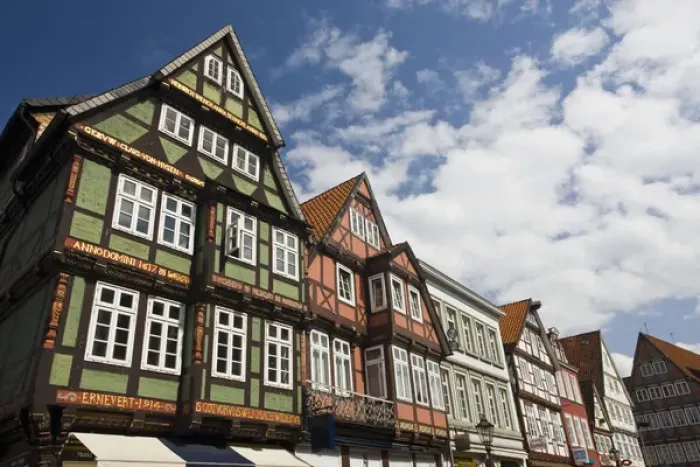 Framed Print : GERMANY, Niedersachsen, Celle. Old Timbered houses