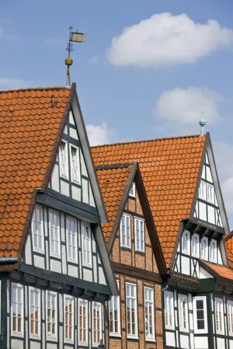 Framed Print : GERMANY, Niedersachsen, Celle. Old Timbered houses