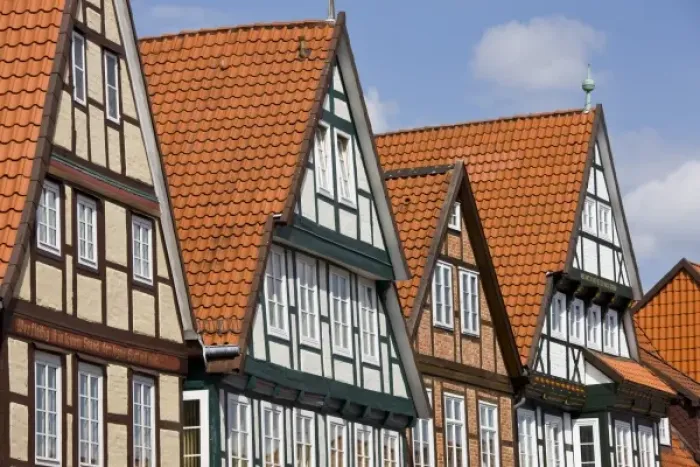 Framed Print : Germany, Niedersachsen, Celle. Old Timbered houses Framed Print : Germany, Niedersachsen, Celle. Old Timbered houses
