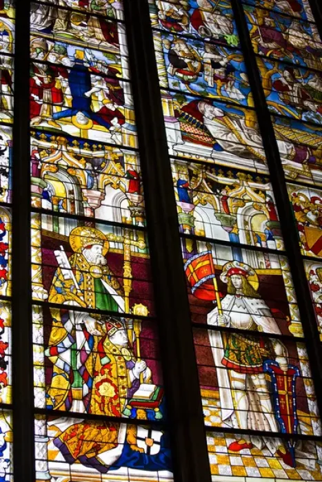 Framed Print : GERMANY, Nordrhein-Westfalen, Cologne. Cologne Cathedral, Kolner Dom, stained glass
