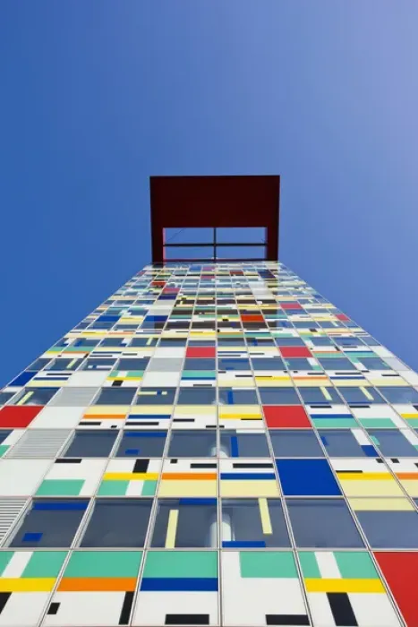 Framed Print : GERMANY, Nordrhein-Westfalen, Dusseldorf. Medienhafen, Colorium building by William Alsop