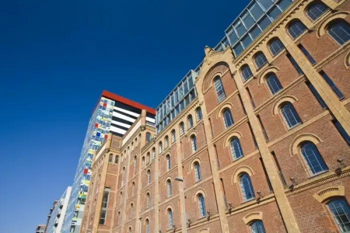 Framed Print : Germany, Nordrhein-Westfalen, Dusseldorf, Medienhafen. Colorium building by William Alsop