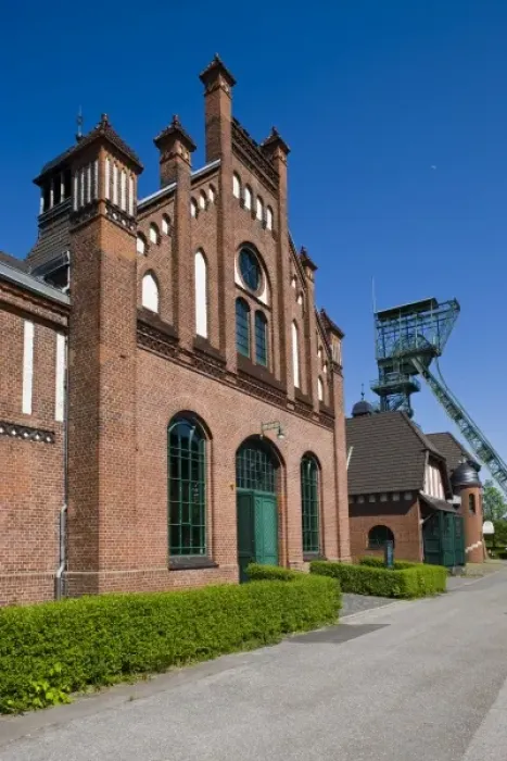 Framed Print : Germany, Nordrhein-Westfalen, Ruhr Basin, Dortmund. LWL Industrial Museum, Zollern Colliery