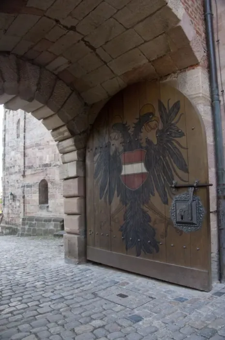 Framed Print : Germany, Nuremberg. Historic 11th century Imperial Castle (aka Kaiserburg). Castle