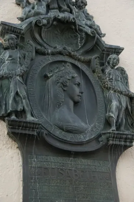 Framed Print : Germany, Passau. Queen Elisabeth (aka Elizabeth) plaque Framed Print : Germany, Passau. Queen Elisabeth (aka Elizabeth) plaque