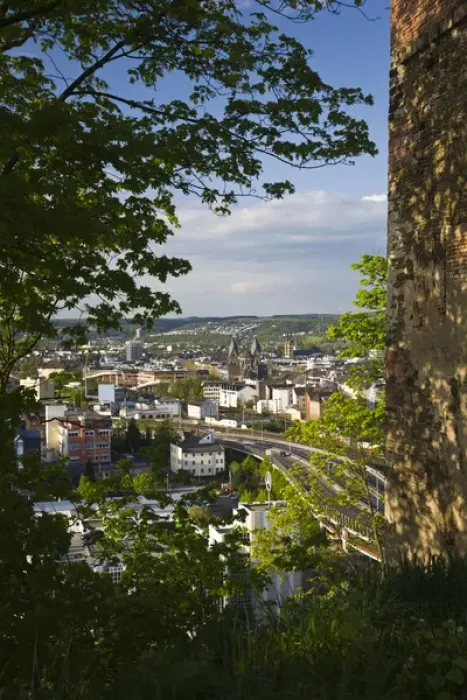 Framed Print : GERMANY, Rheinland-Pfaltz, Koblenz. City view from Fort Konstantin fortress